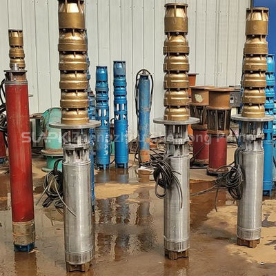 Robust salt water submersible pump for coastal aquaculture offering stable flow rates and head performance