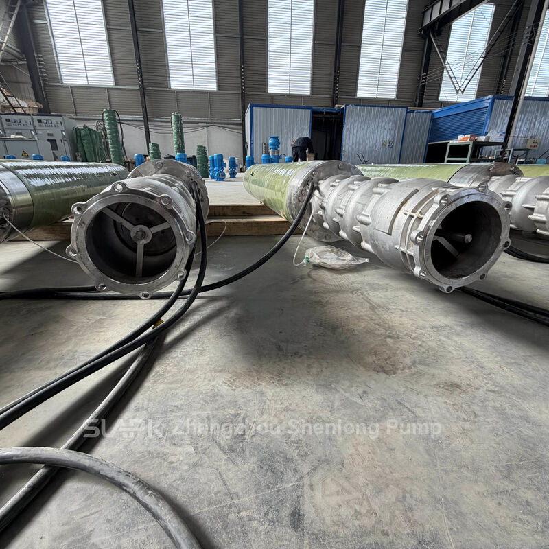 Tingkat Aliran 5m3h sampai 2500m3h Pompa Air Submersible Listrik Tiga Fase Cocok untuk Aplikasi Transfer Air Industri