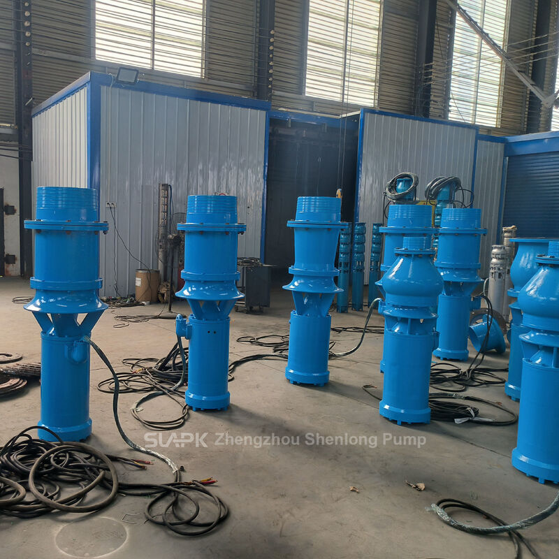 QSZ dan QSH Pompa aliran tinggi sumur aksial dan campuran dengan aliran 260-2,880 m3/h dan daya 7,5-55 kW