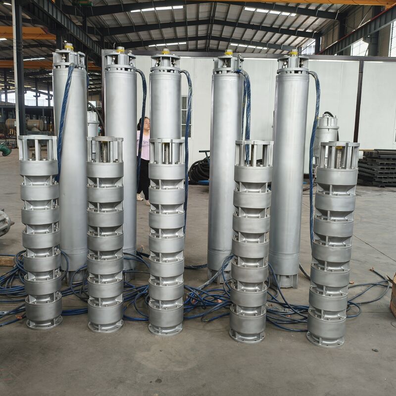 Pompa Celup Sumur Dalam Air Laut Baja Tahan Karat 525 m³/jam Aliran 350 m Daya Angkat 1000 kW