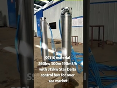 Vertikal Multistage 12 Inch 400v Stainless Steel 304 Air Minum Submersible Pompa